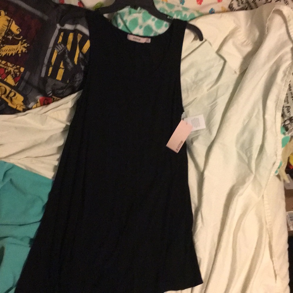 Simple black dress.
